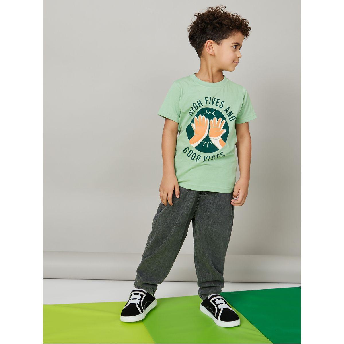 Styli High Five Graphic Round Neck T-Shirt-boys-clothing-tshirtsandpolos-image-2