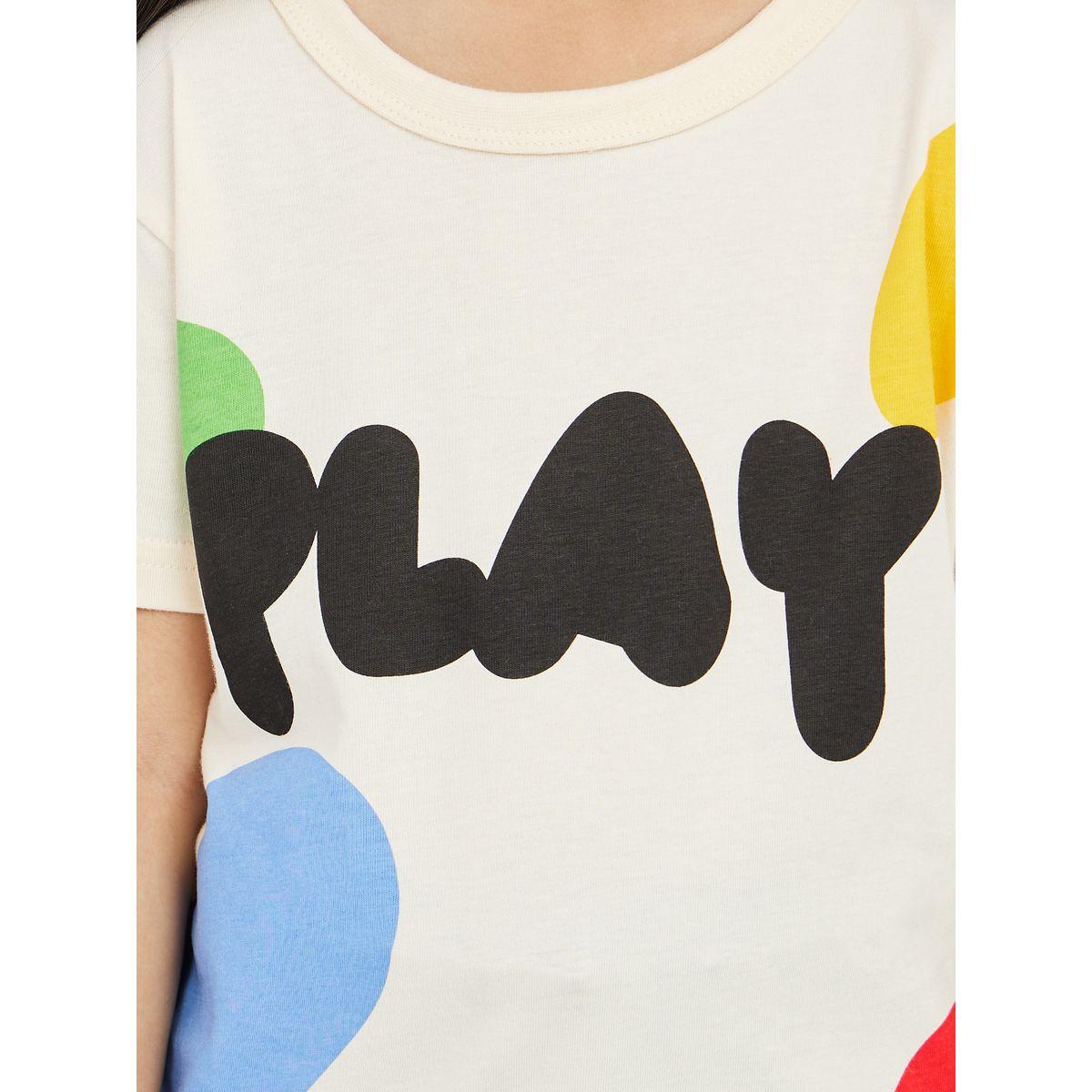 تيشيرت مطبع بكتابة وياقة دائرية-girls-clothing-tshirts-image-3