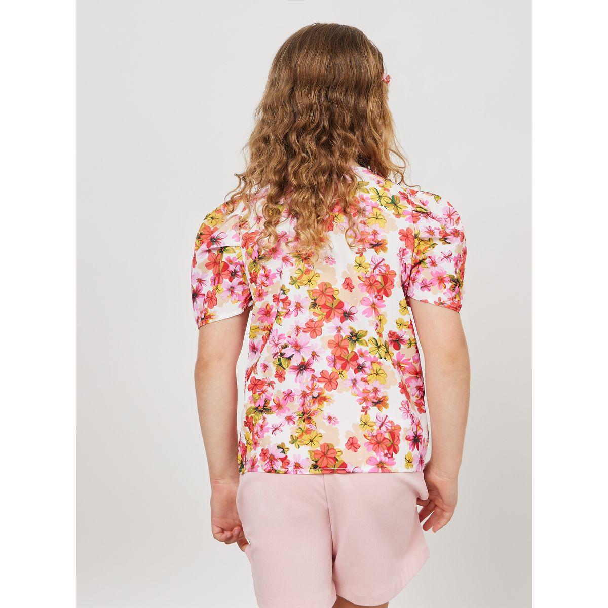 Styli Floral Print Puff Sleeve Blouse-girls-clothing-blousesandshirts-image-4
