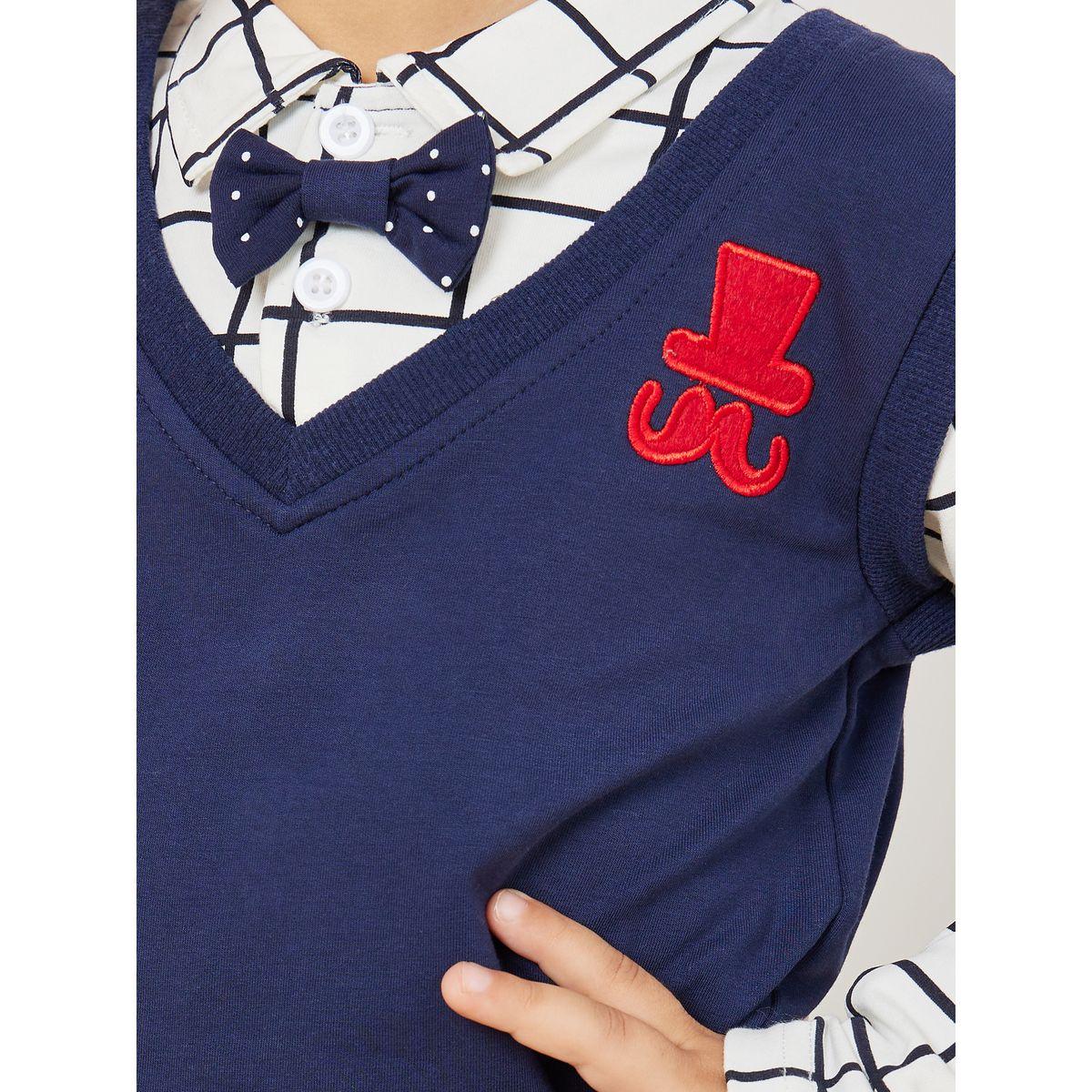 Styli Set of 3 - Vest Sweater with Shirt Bow and Jogger-boys-clothing-setsandcoords-image-3