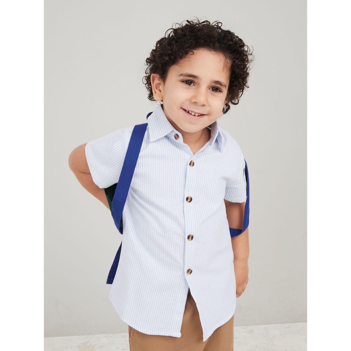 Styli Pinstripe Button Through Shirt-boys-clothing-shirts-image-1