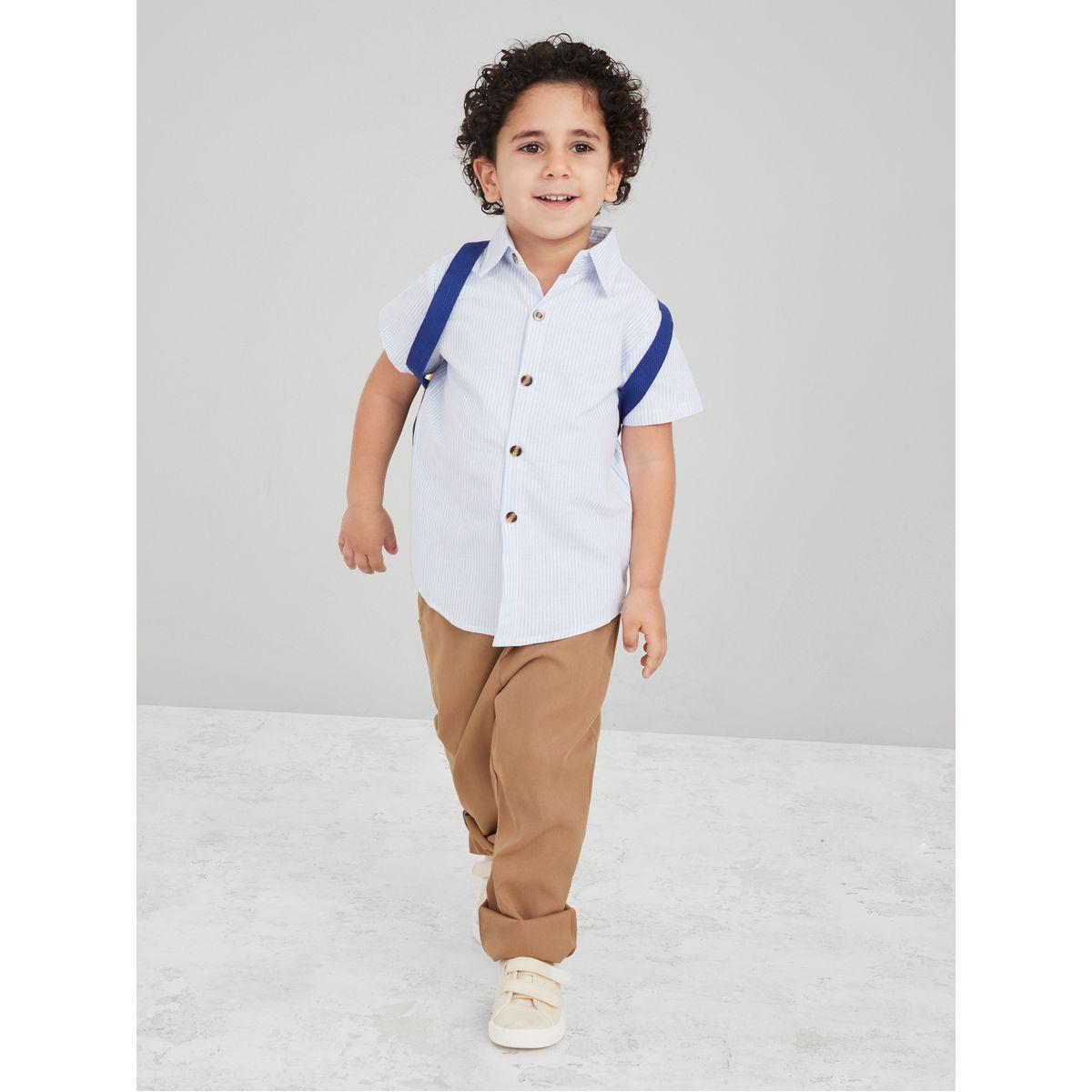 قميص بأزرار غلق واكمام قصيرة-boys-clothing-shirts-image-2
