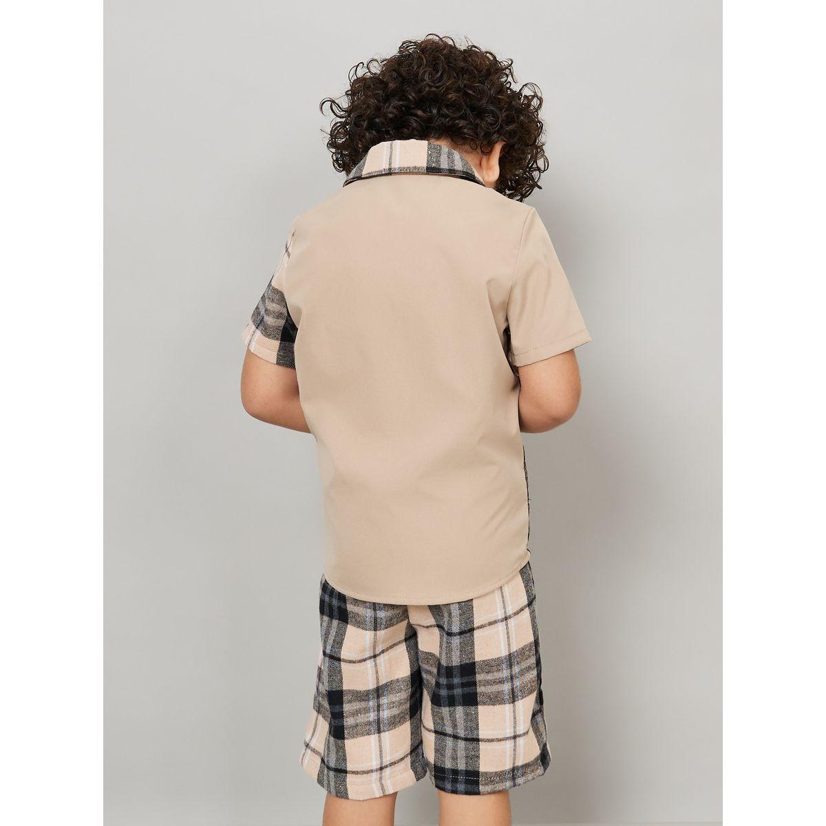 Styli Plaid Shirt & Shorts Set-boys-clothing-setsandcoords-image-3