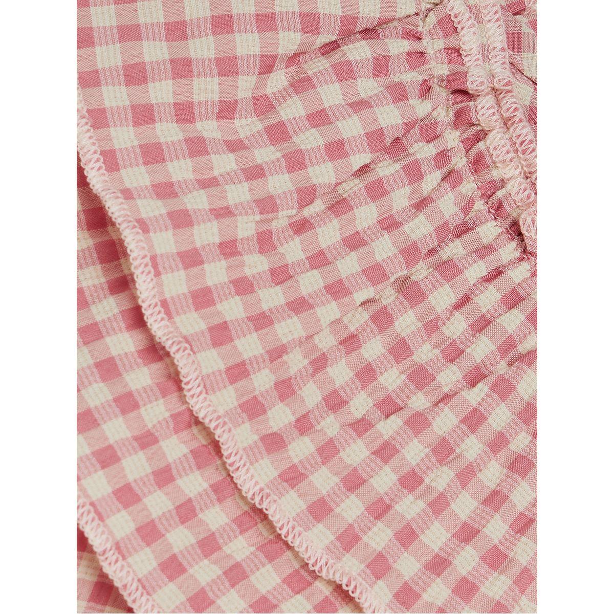Styli Ruffle Trim Gingham Check Blouse-girls-clothing-blousesandshirts-image-7