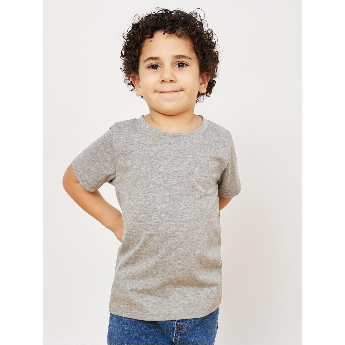 Styli Pack of 2 - Solid and Star Print T-shirt-boys-clothing-tshirtsandpolos-image-6