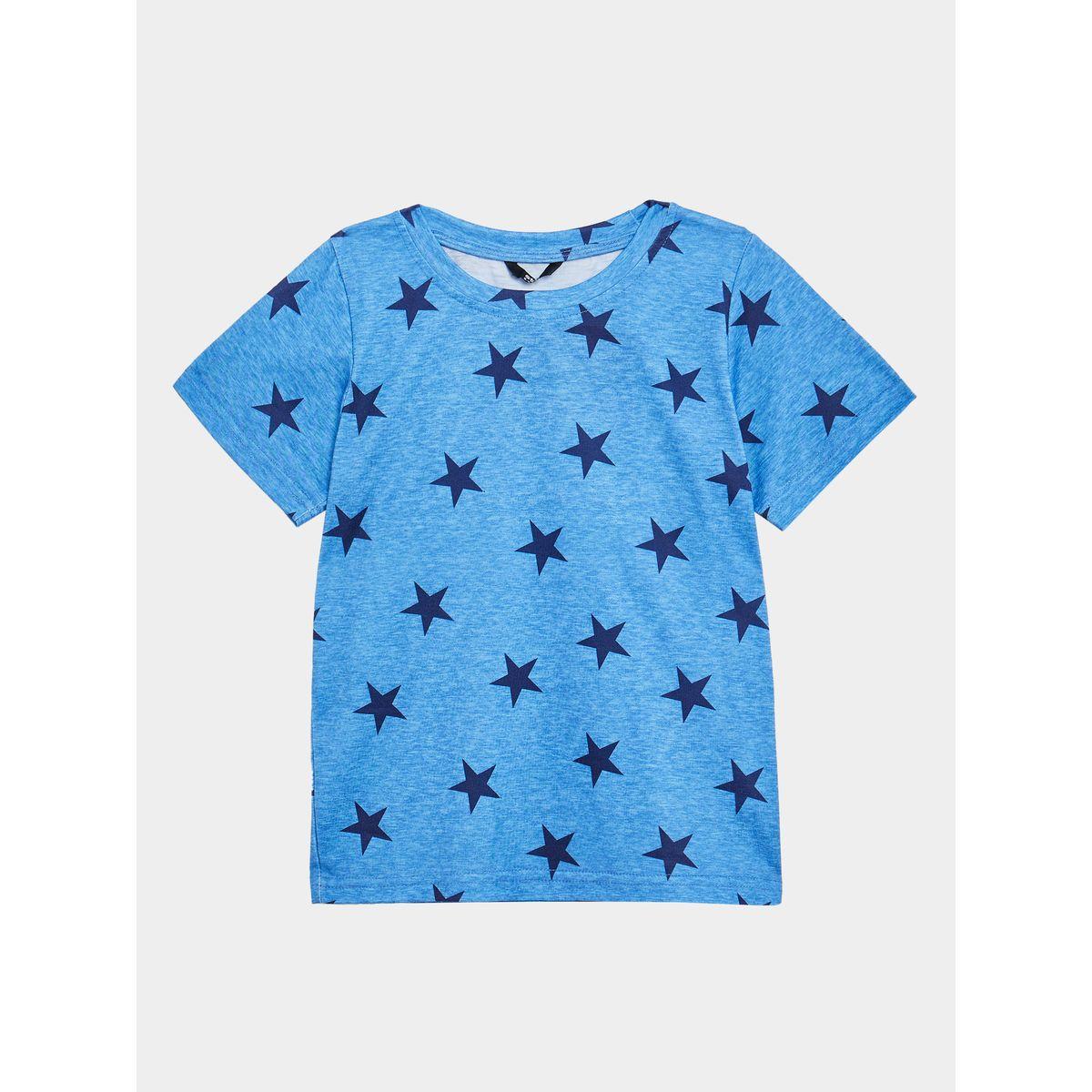 Styli Pack of 2 - Solid and Star Print T-shirt-boys-clothing-tshirtsandpolos-image-7