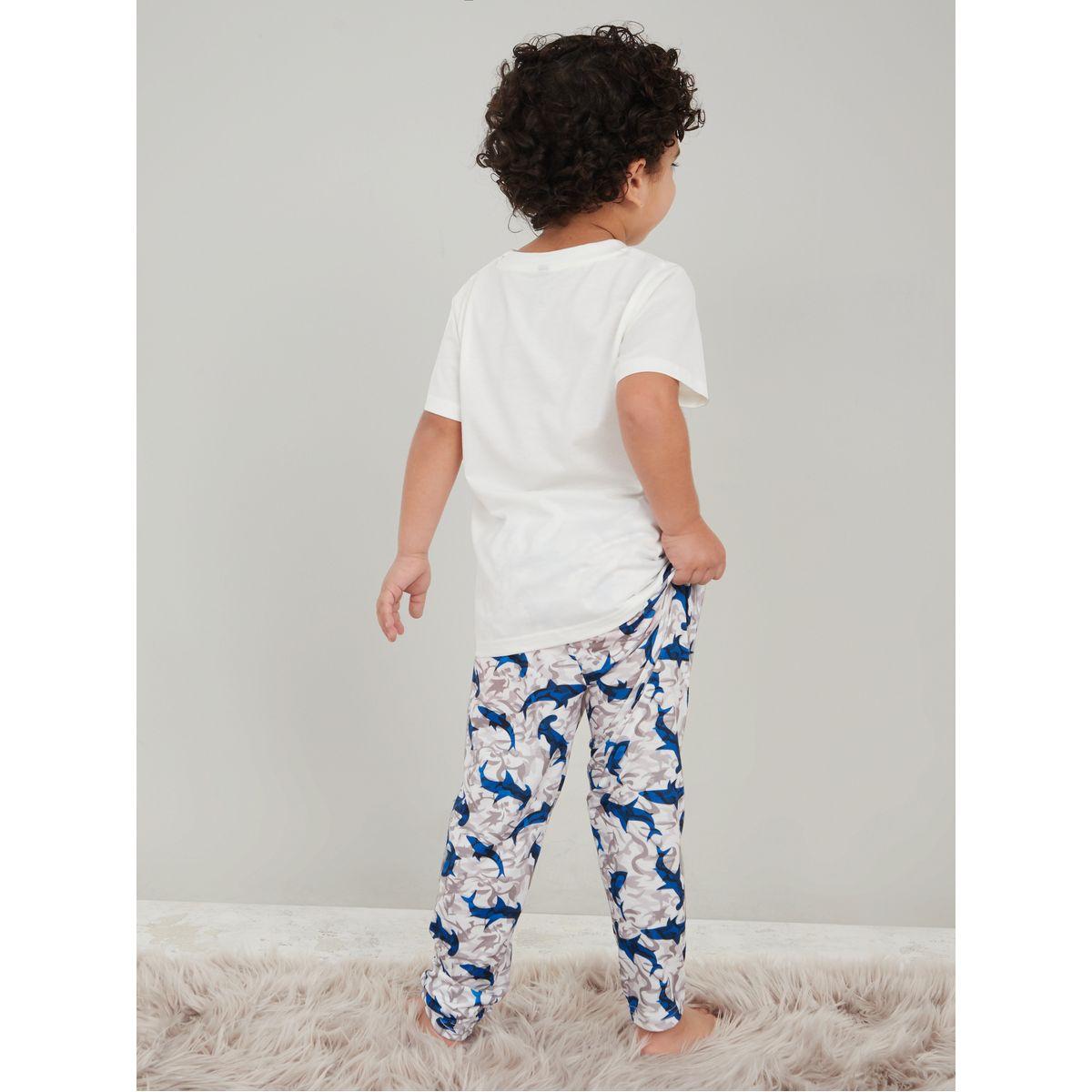 Styli Shark Graphic Print T-Shirt & Pyjama Set-boys-clothing-nightwear-image-6