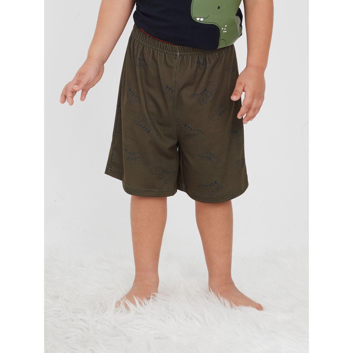 Styli Dinosaur Print T-shirt and Short Set-boys-clothing-setsandcoords-image-5