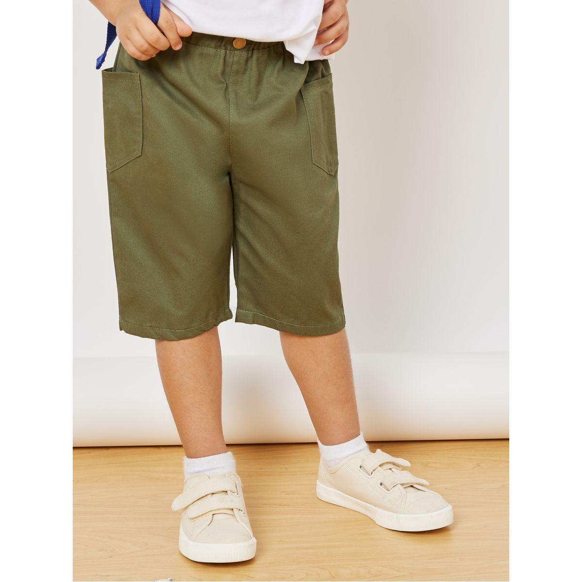 Styli Elastic Waistband Solid Shorts-boys-clothing-bottoms-shorts-image-2
