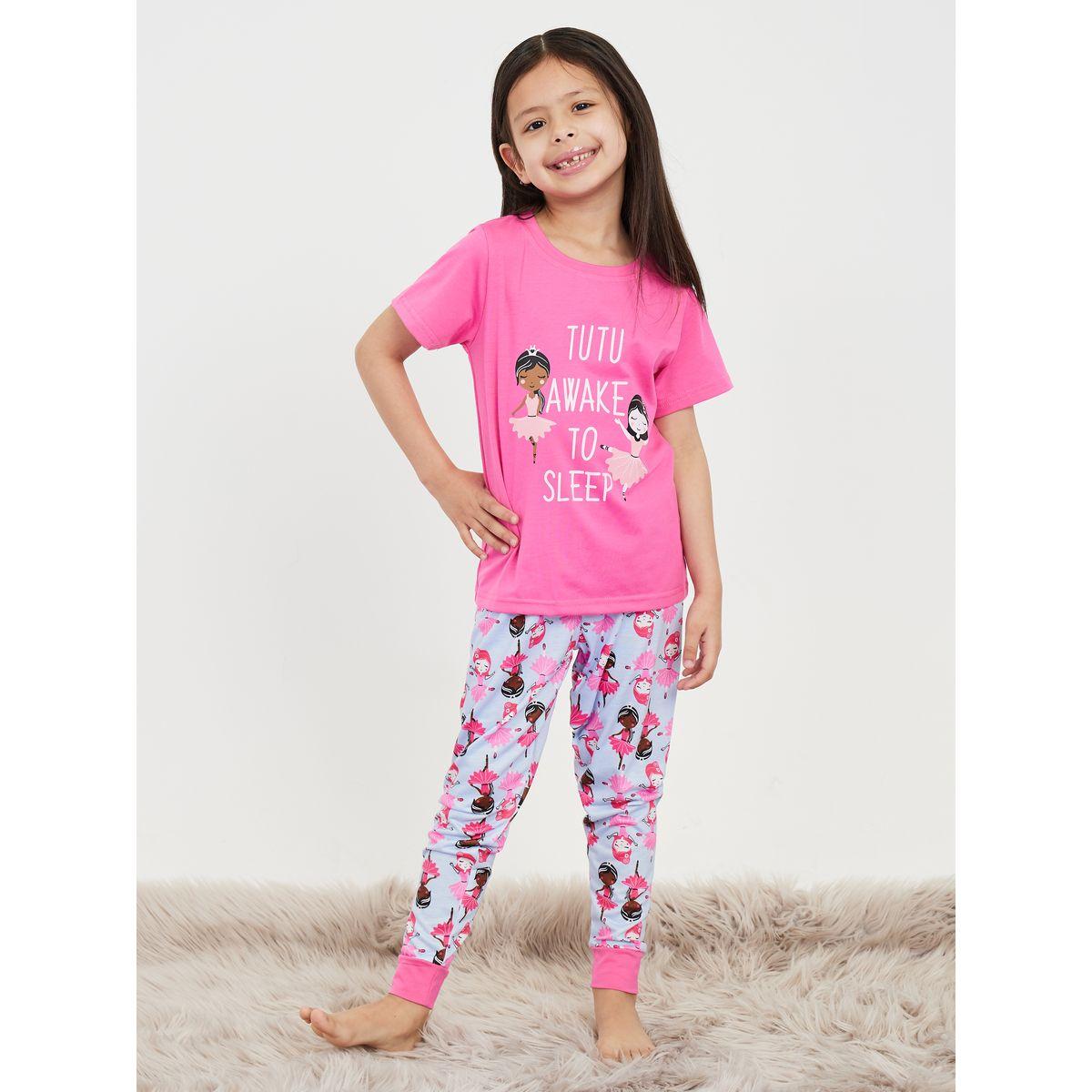 طقم بيجاما من ( تيشيرت + بنطال )-girls-clothing-nightwear-image-2