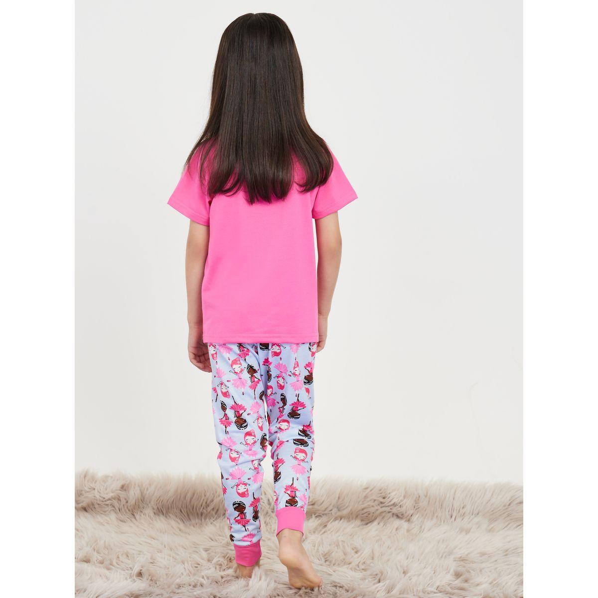 Styli Girls in Tutu Graphic Print T-Shirt & Pyjama Set-girls-clothing-nightwear-image-5