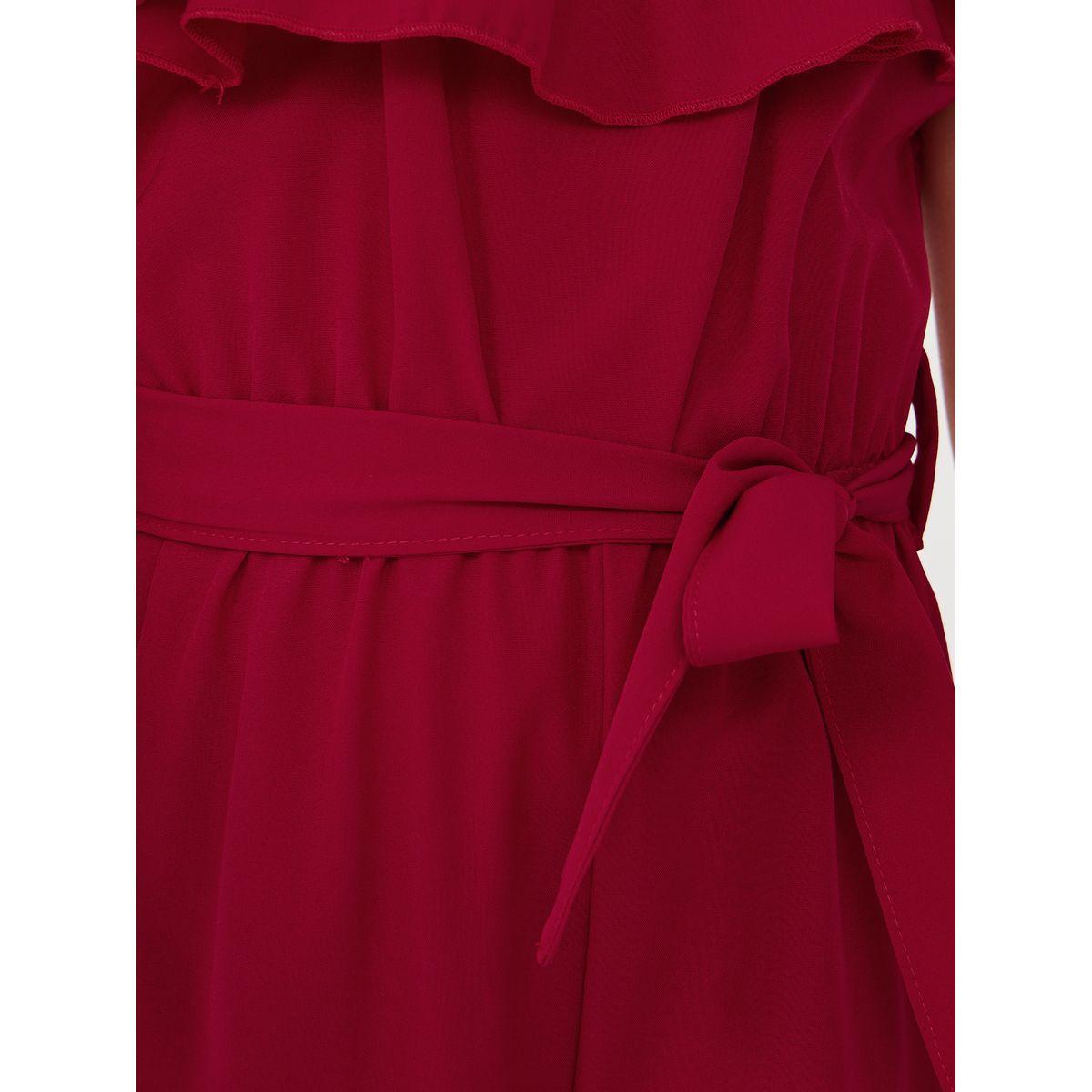 Styli Cold Shoulder Sleeve Ruffle Detail Jumpsuit-girls-clothing-rompers-image-4