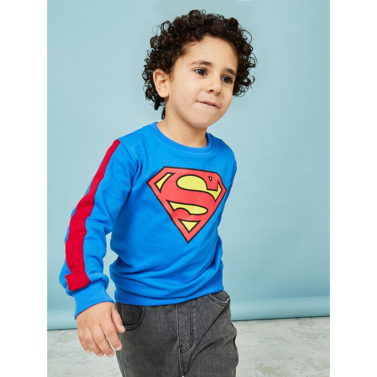 URBAN HAUL X Styli DC Comic Superman Print Sweatshirt-boys-clothing-winterwear-sweatshirts-image-1