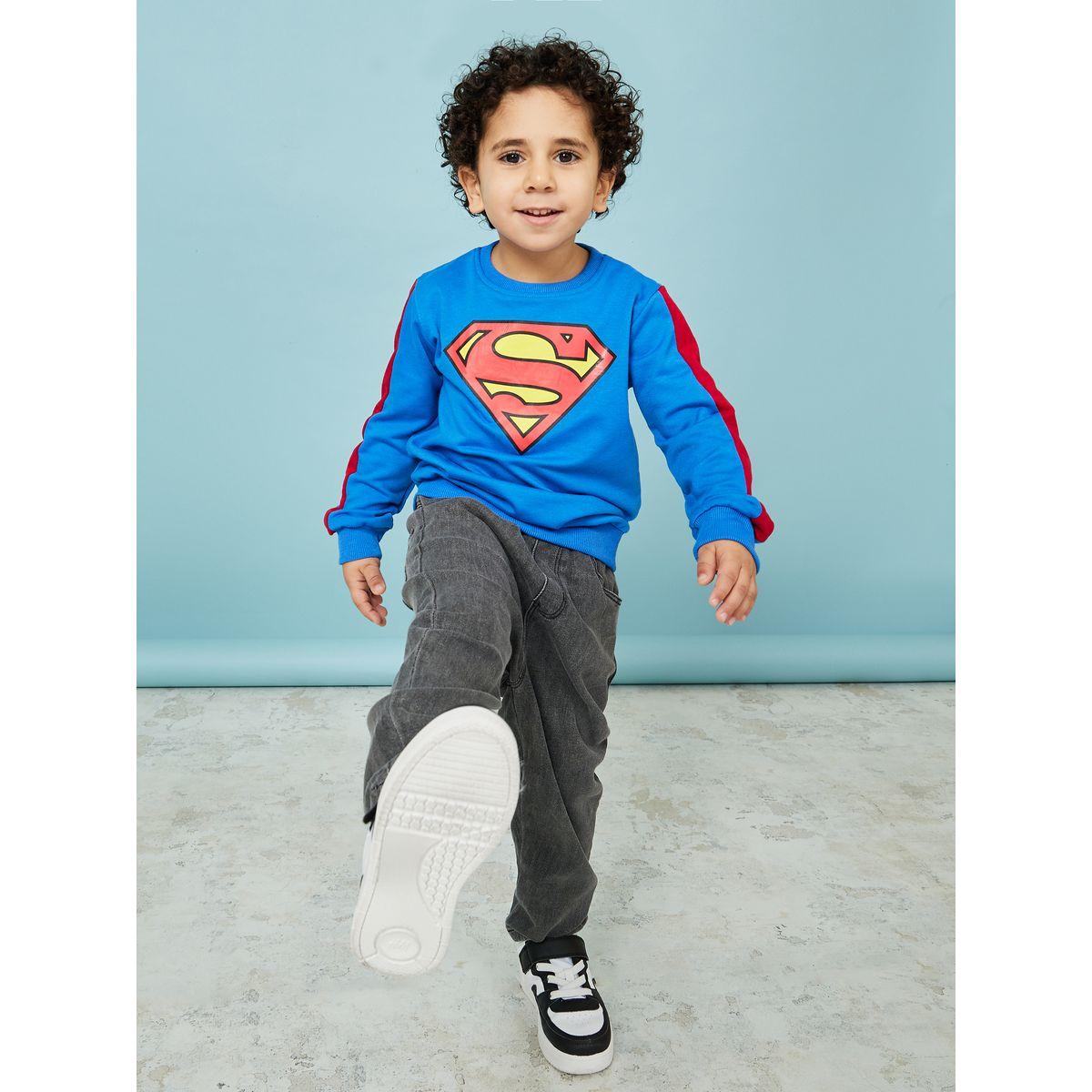 URBAN HAUL X Styli DC Comic Superman Print Sweatshirt-boys-clothing-winterwear-sweatshirts-image-2