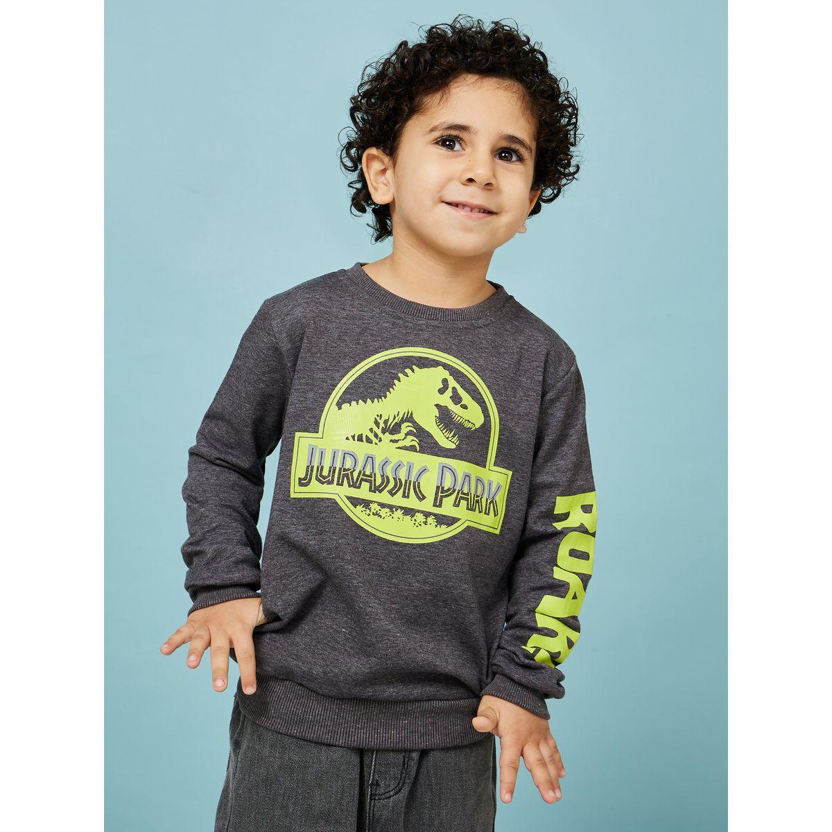 URBAN HAUL X Styli Universal Jurassic Park Print Sweatshirt-baby-boys-clothing-sweatshirts-image-1