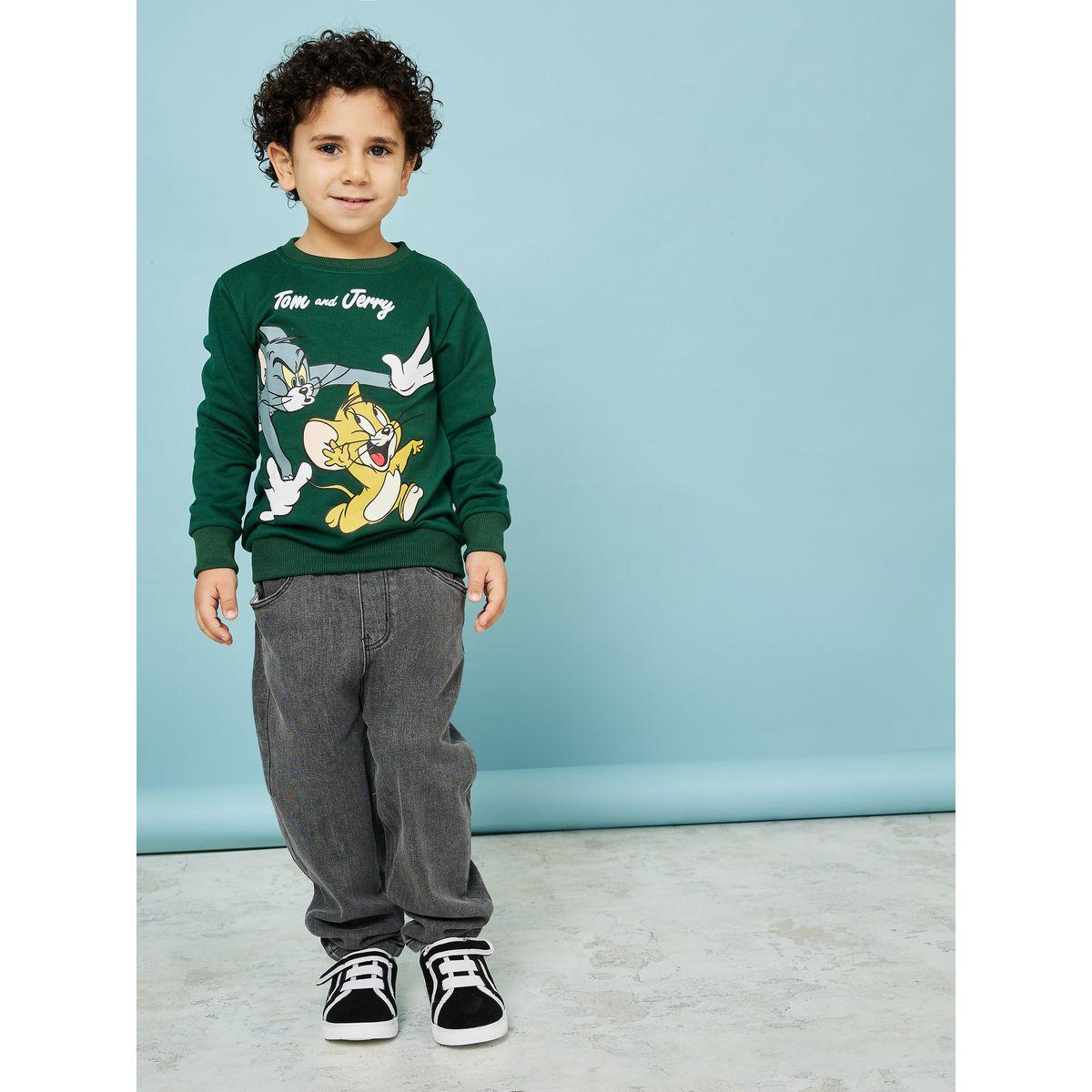 URBAN HAUL X Styli Warner Bros Tom and Jerry Print Sweatshirt-baby-boys-clothing-sweatshirts-image-2