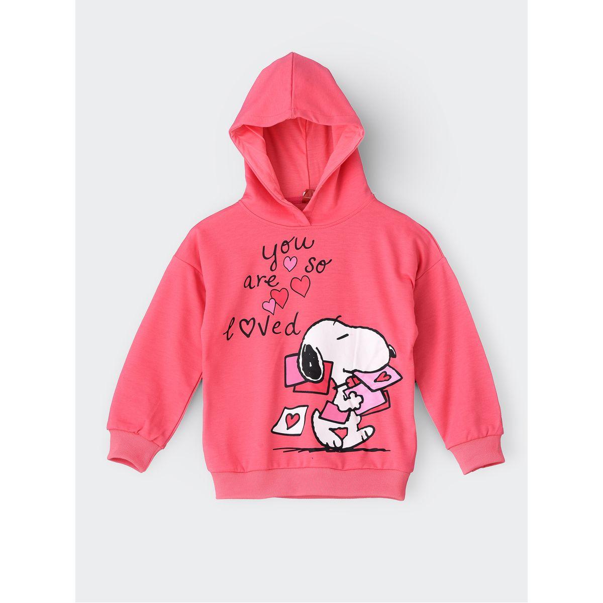 URBAN HAUL X Styli Peanuts Snoopy Front Graphic Hoodie-girls-clothing-winterwear-sweatshirts-image-1
