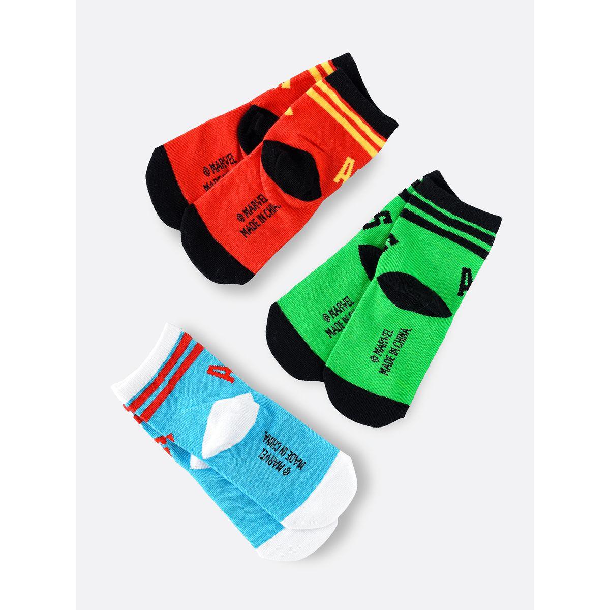URBAN HAUL X Styli Pack of 3 - Marvel Avengers Print Crew Length Socks-boys-accessories-socks-image-4
