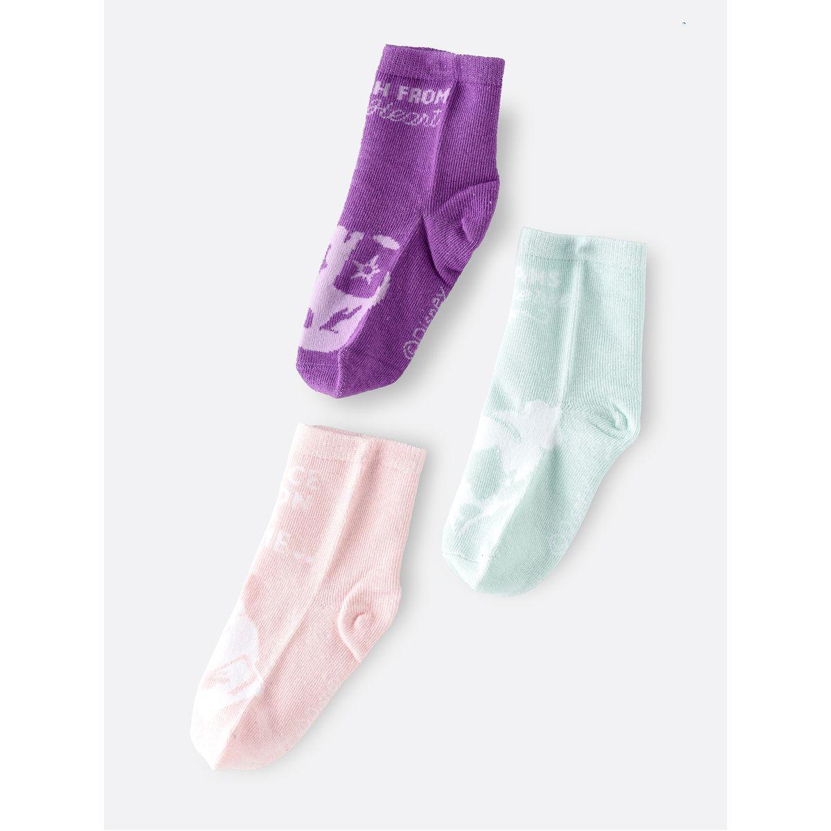 URBAN HAUL X Styli Pack of 3 - Disney Princess Print Crew Socks-girls-accessories-socks-image-2