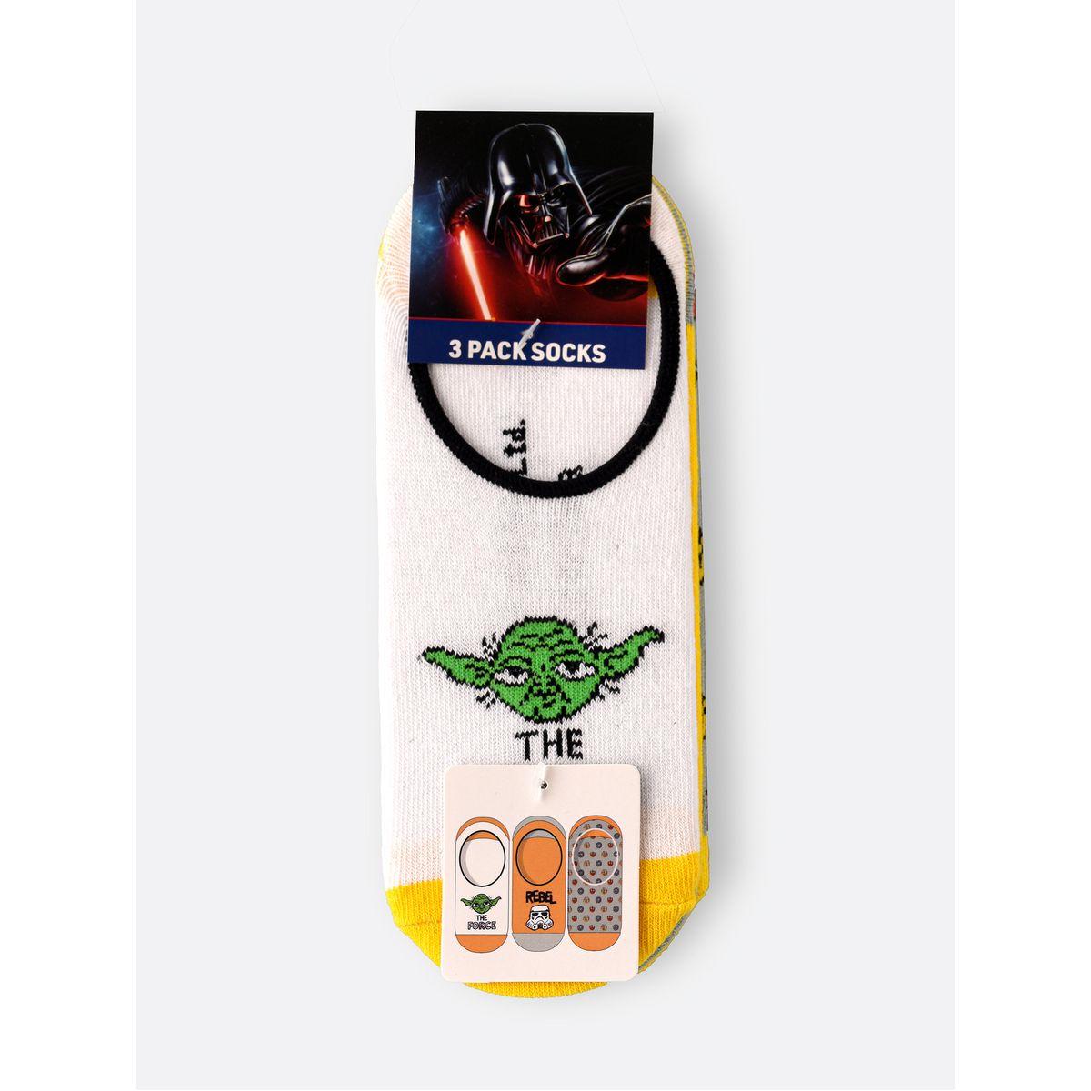 URBAN HAUL X Styli Pack of 3 - Lucas Star Wars Print Invisible Socks-boys-accessories-socks-image-1