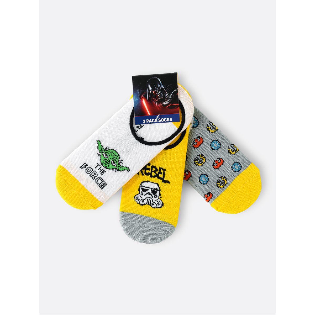 URBAN HAUL X Styli Pack of 3 - Lucas Star Wars Print Invisible Socks-boys-accessories-socks-image-3
