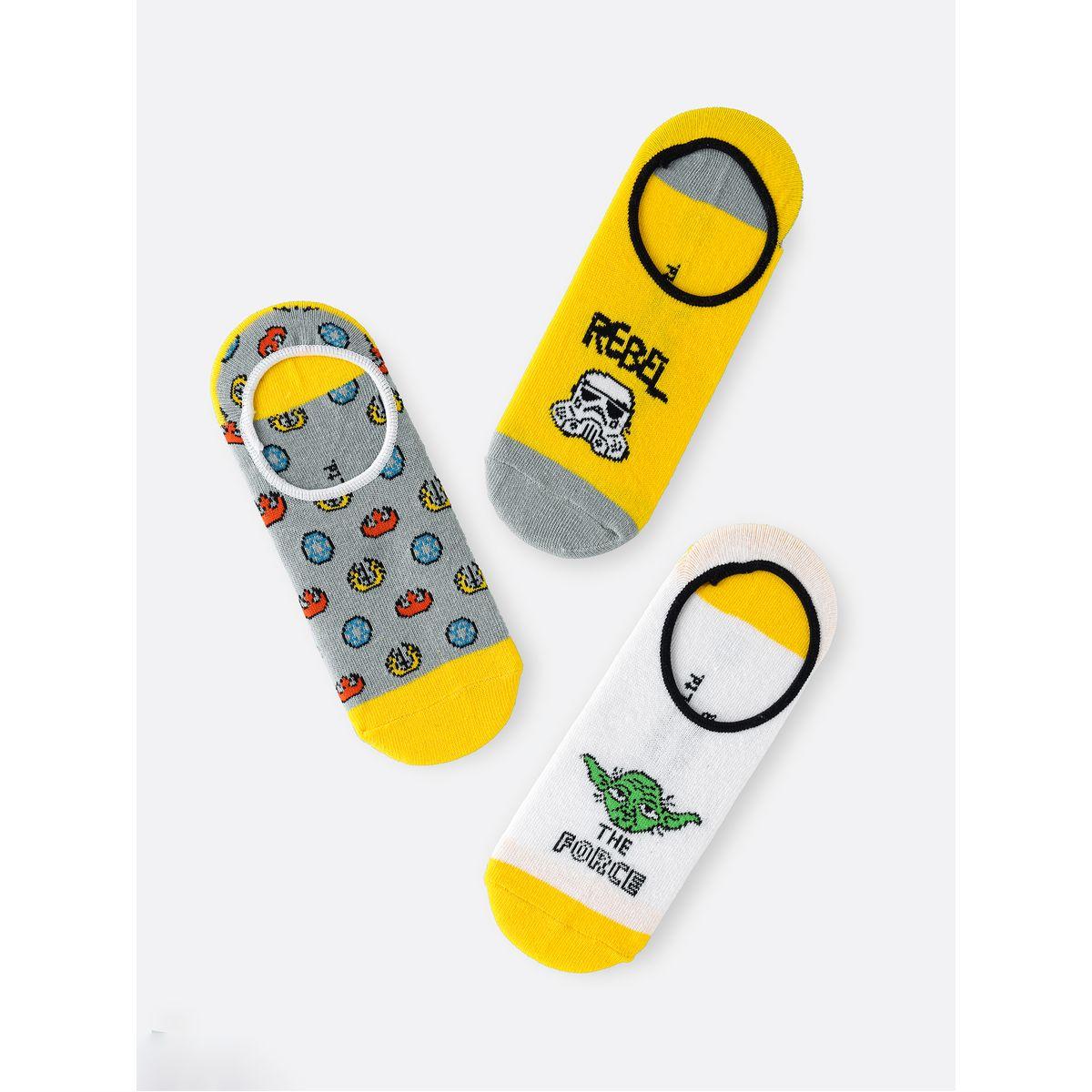 URBAN HAUL X Styli Pack of 3 - Lucas Star Wars Print Invisible Socks-boys-accessories-socks-image-4