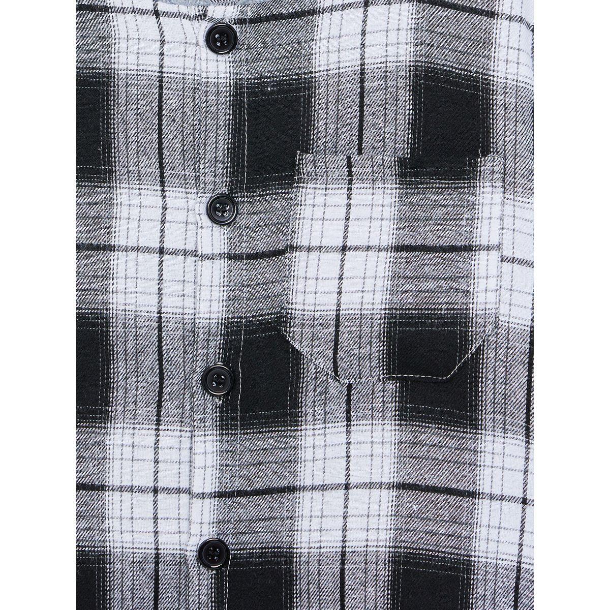 Styli Hooded Checked Shirts-boys-clothing-shirts-image-2