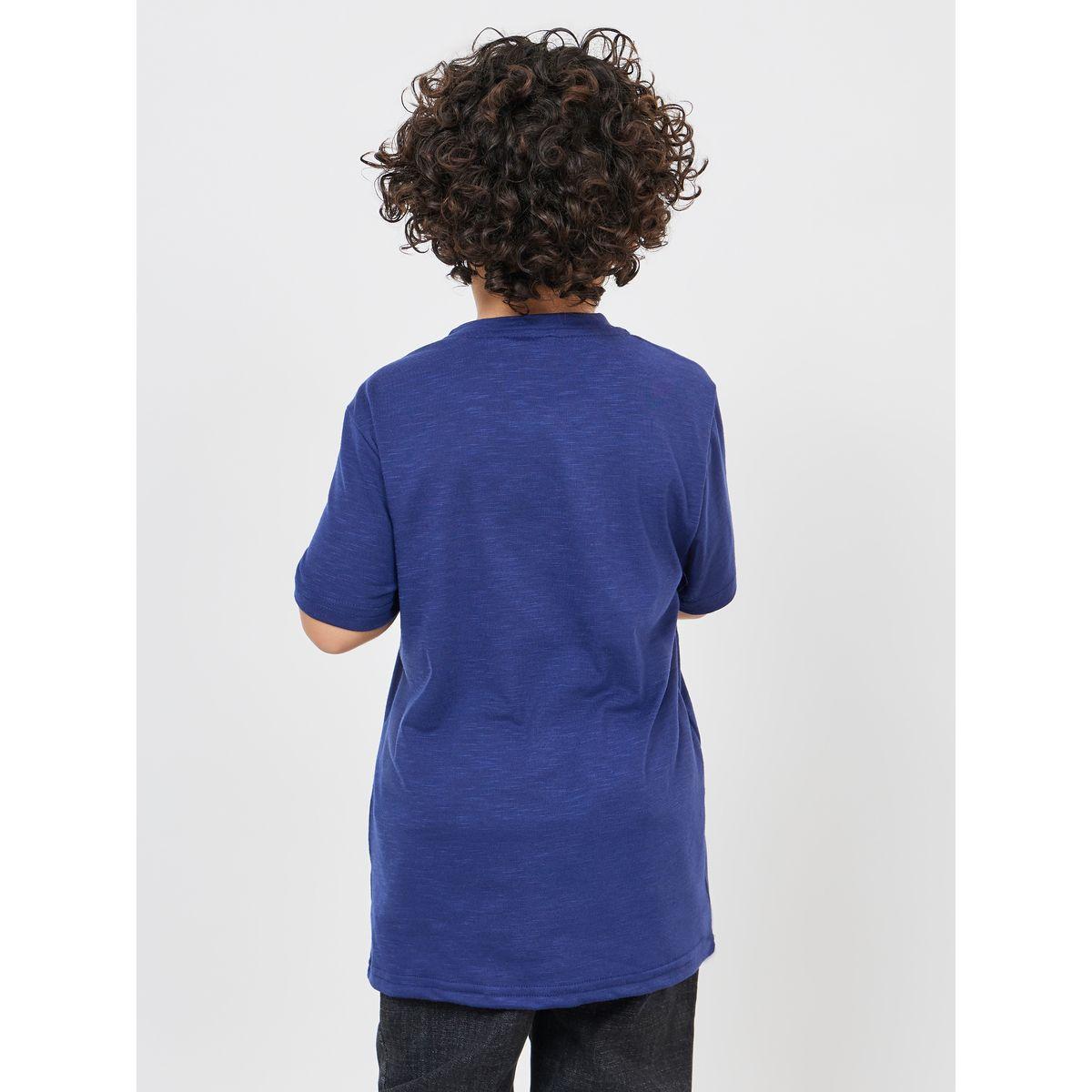 Styli Horse Print Melange T-Shirt-boys-clothing-tshirtsandpolos-image-4