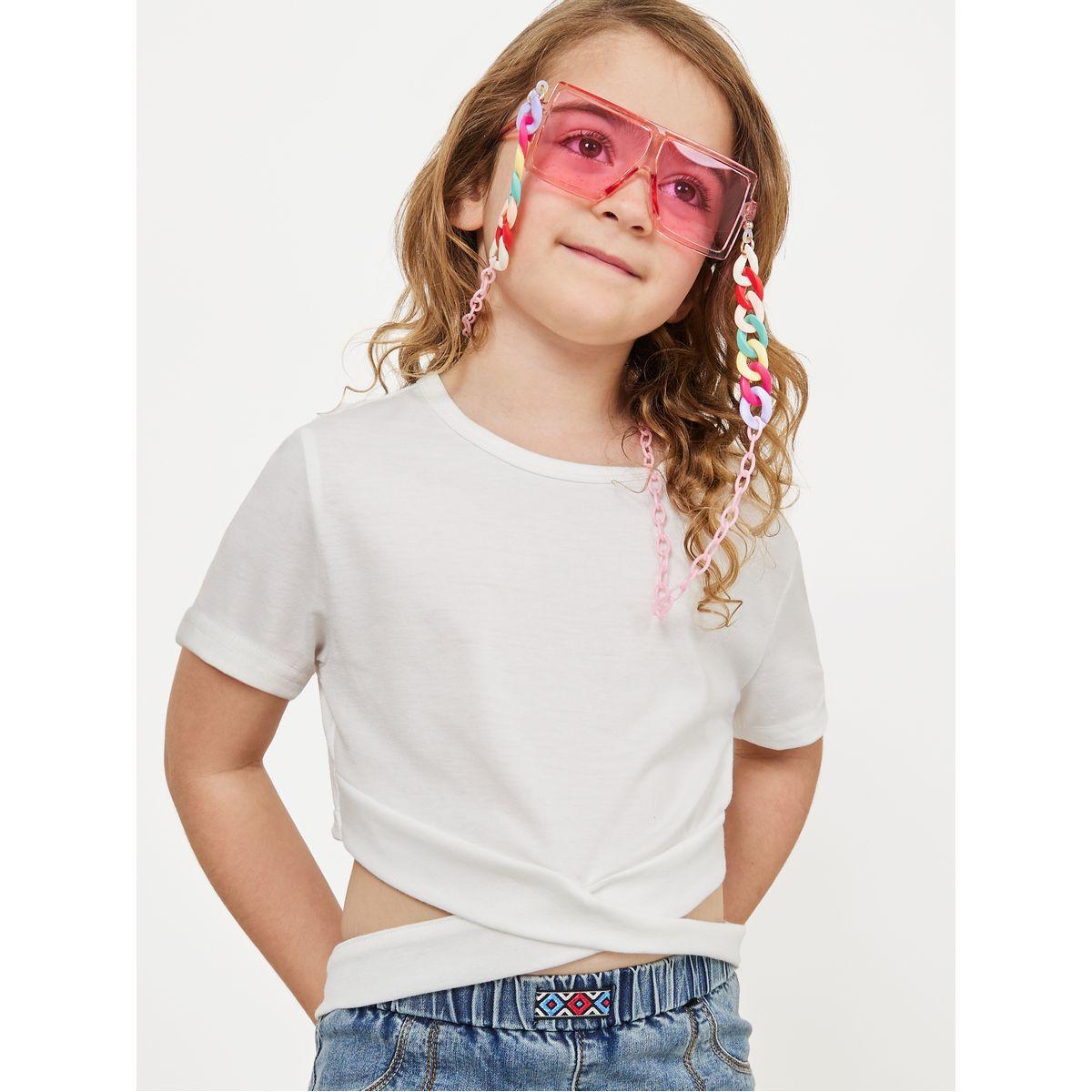 تيشيرت سادة مزين بفتحات-girls-clothing-tshirts-image-1