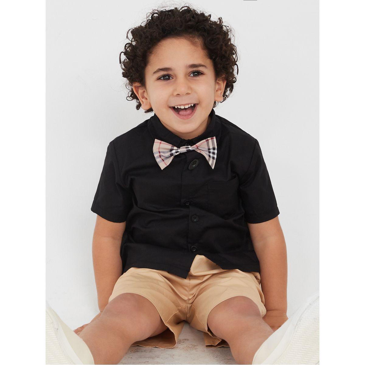 قميص بأزرار غلق وفيونكة-boys-clothing-shirts-image-1