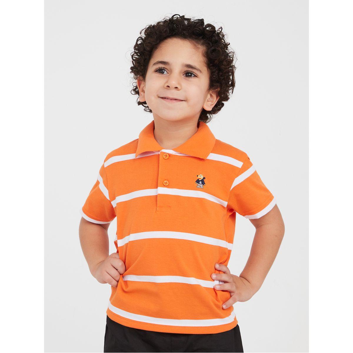تيشيرت بولو مخطط بأكمام قصيرة-boys-clothing-shirts-image-3