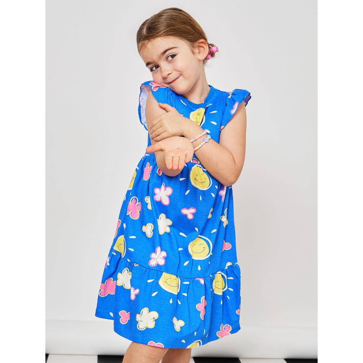 AIKO Floral Sunny Print Round Neck Dress-girls-clothing-dressesandjumpsuits-image-2
