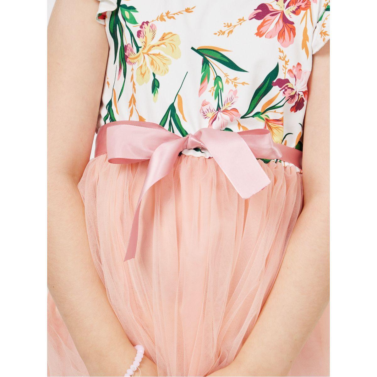فستان مطبع بزهور ومزين بكشكش-girls-clothing-dressesandjumpsuits-image-2
