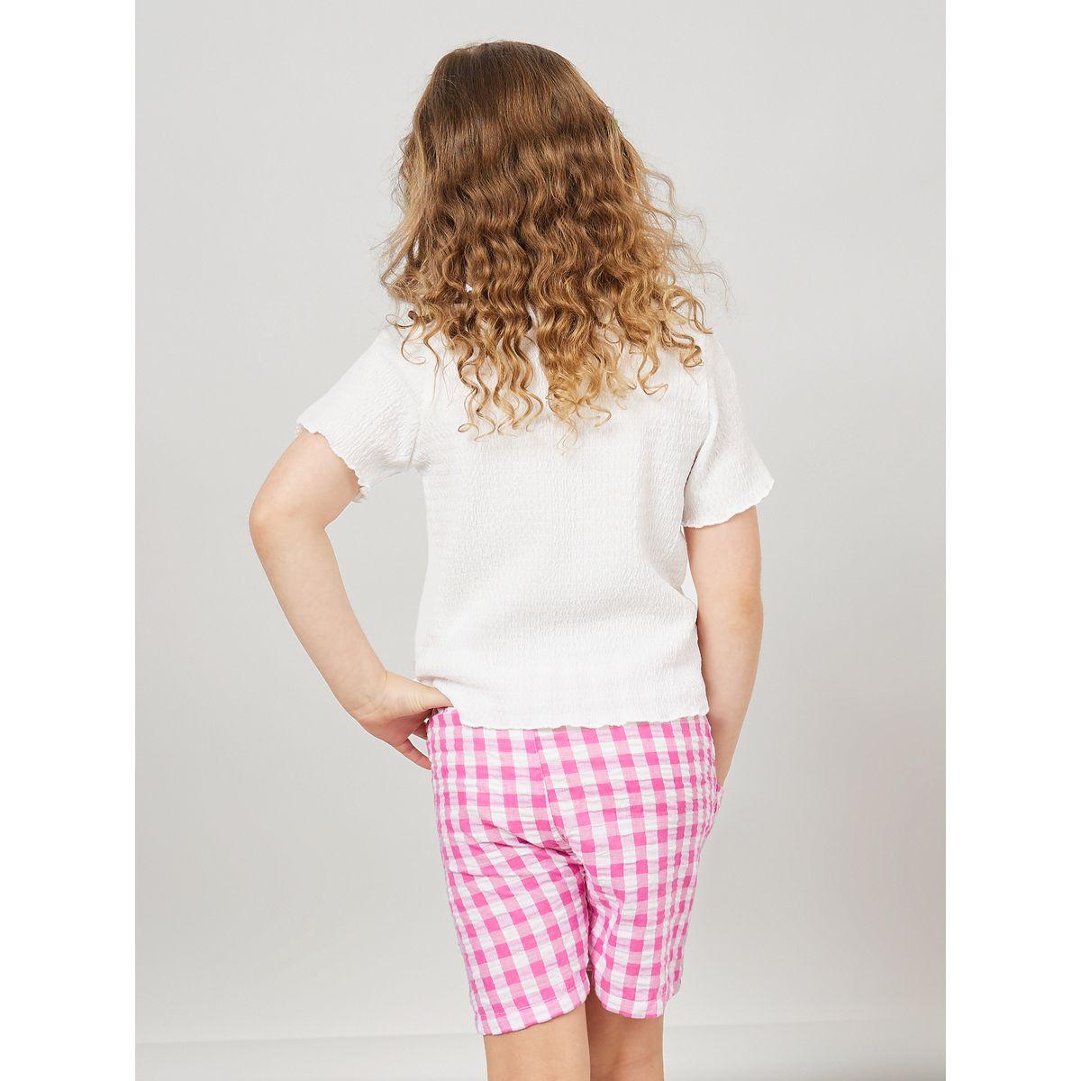 Styli Graphic Print T-shirt and Gingham Shorts-girls-clothing-setsandcoords-image-6