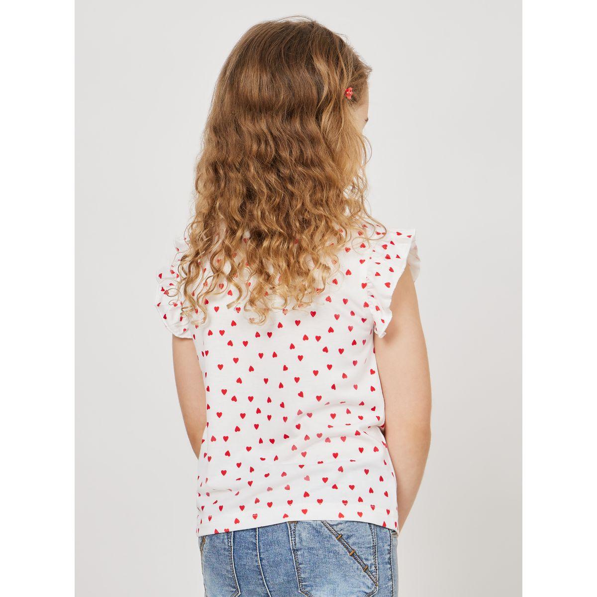 Styli Pack of 2 - Heart Print Ruffle Sleeve T-Shirt-girls-clothing-blousesandshirts-image-5