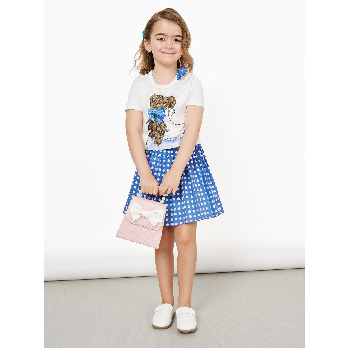 طقم من ( تيشيرت + تنورة )-girls-clothing-setsandcoords-image-2