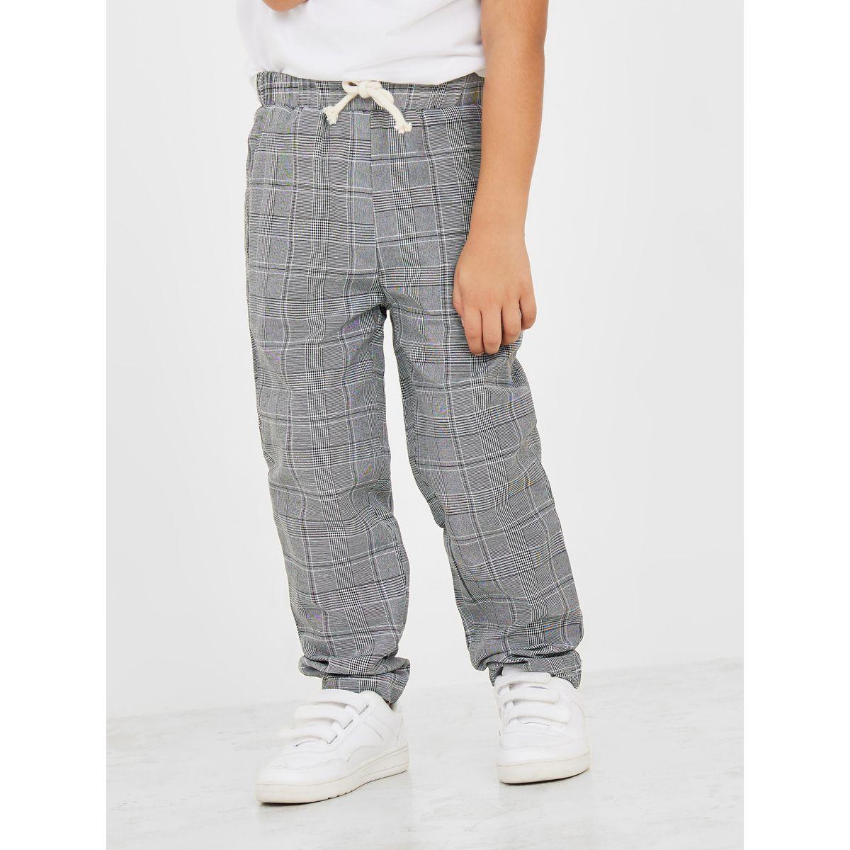 Styli Plaid Print Trouser with Drawstring-boys-clothing-bottoms-trousers-image-1