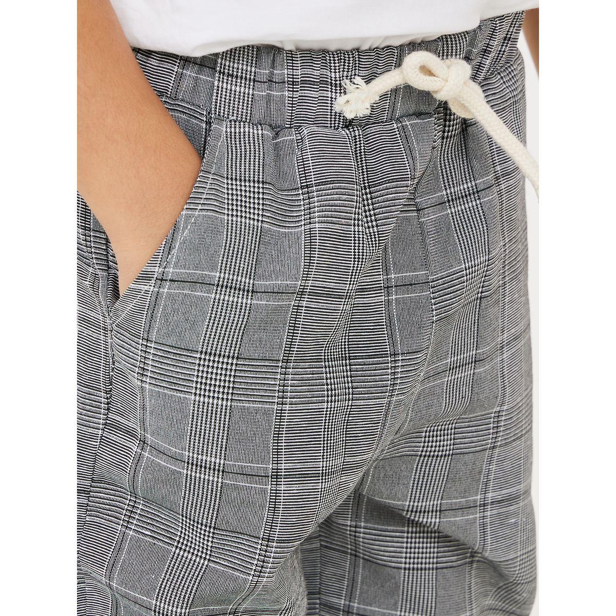 Styli Plaid Print Trouser with Drawstring-boys-clothing-bottoms-trousers-image-4