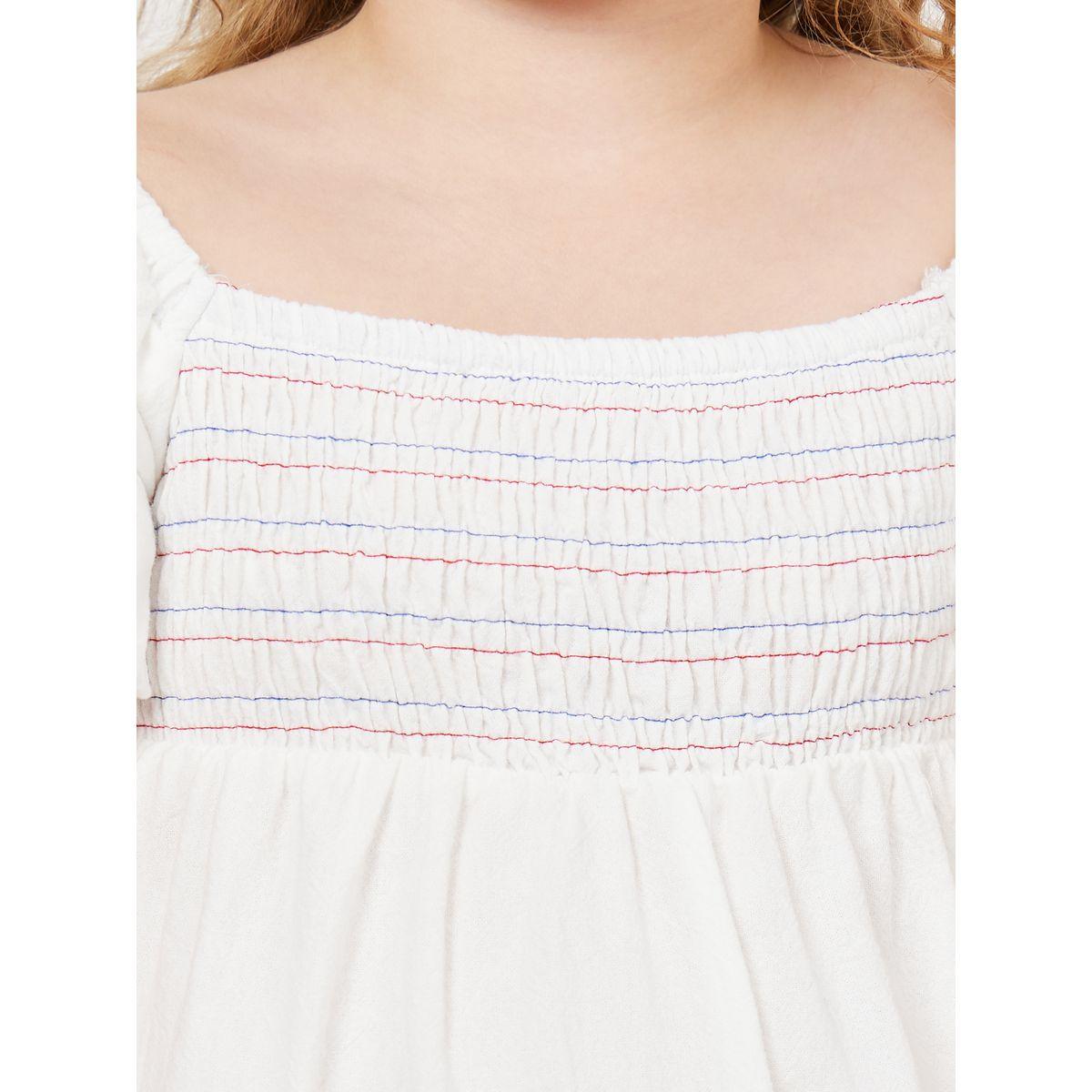 Styli Gathered Detail Puff Sleeve Dress-girls-clothing-dressesandjumpsuits-image-4