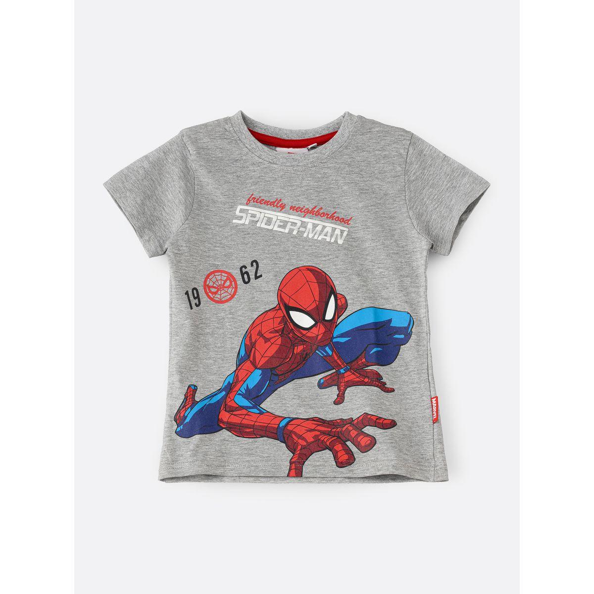 تيشيرت مطبع بشخصية سبايدر مان أوربان هُول × ستايلي-boys-clothing-tshirtsandpolos-image-1
