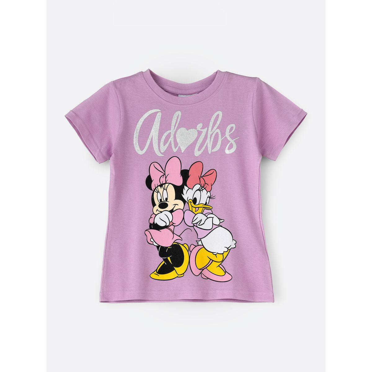 URBAN HAUL X Styli Disney Minnie Mouse & Daisy Duck Print Junior T-Shirt-girls-clothing-tshirts-image-1