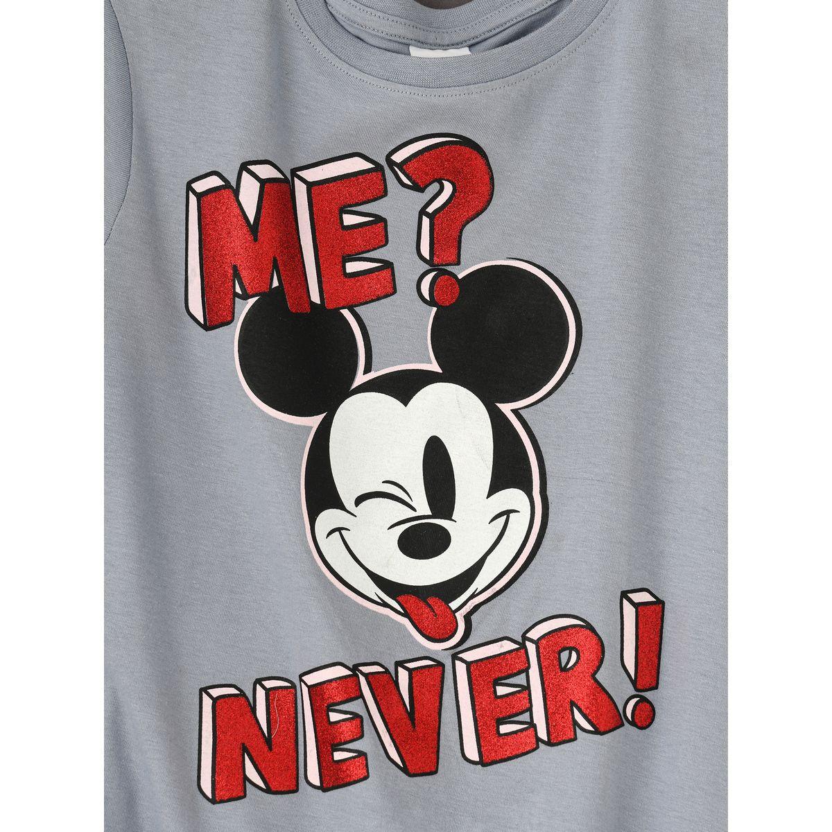 تيشيرت مطبع بطبعة ميكي ماوس أوربان هُول × ستايلي-girls-clothing-tshirts-image-1