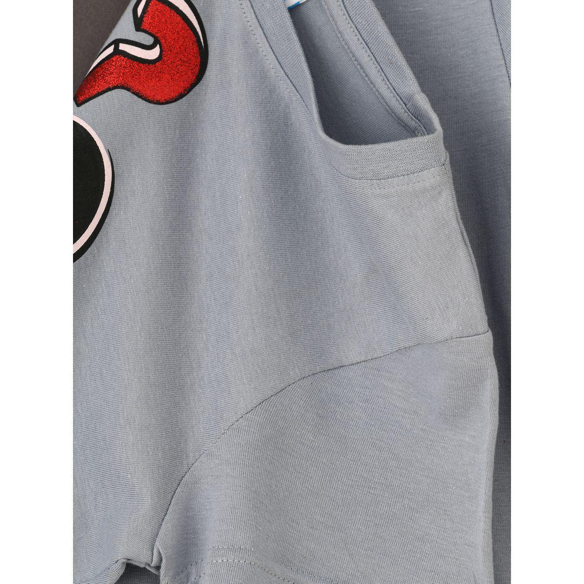 تيشيرت مطبع بطبعة ميكي ماوس أوربان هُول × ستايلي-girls-clothing-tshirts-image-3