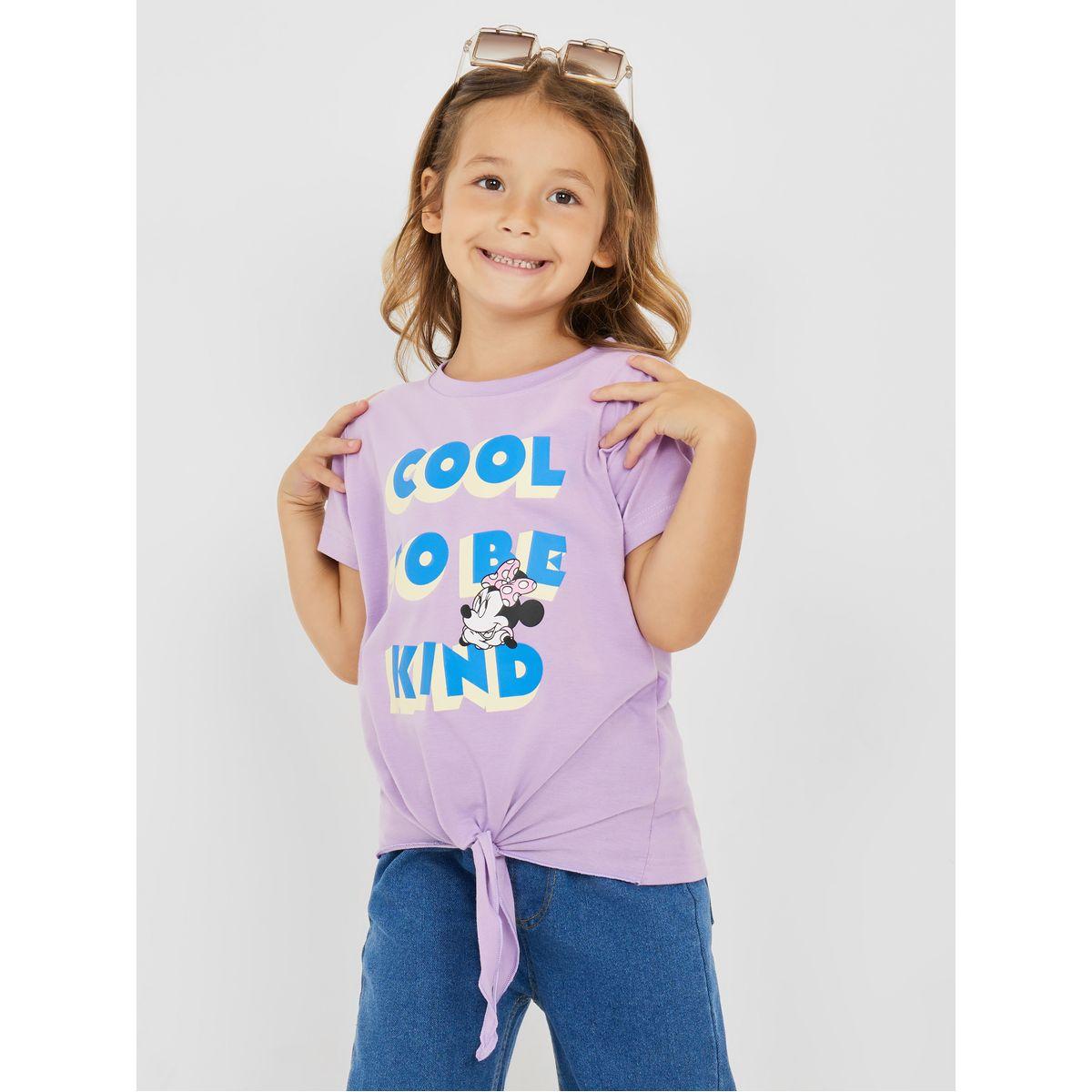 URBAN HAUL X Styli  Minnie Mouse Graphic Tie Front T-Shirt-girls-clothing-tshirts-image-1