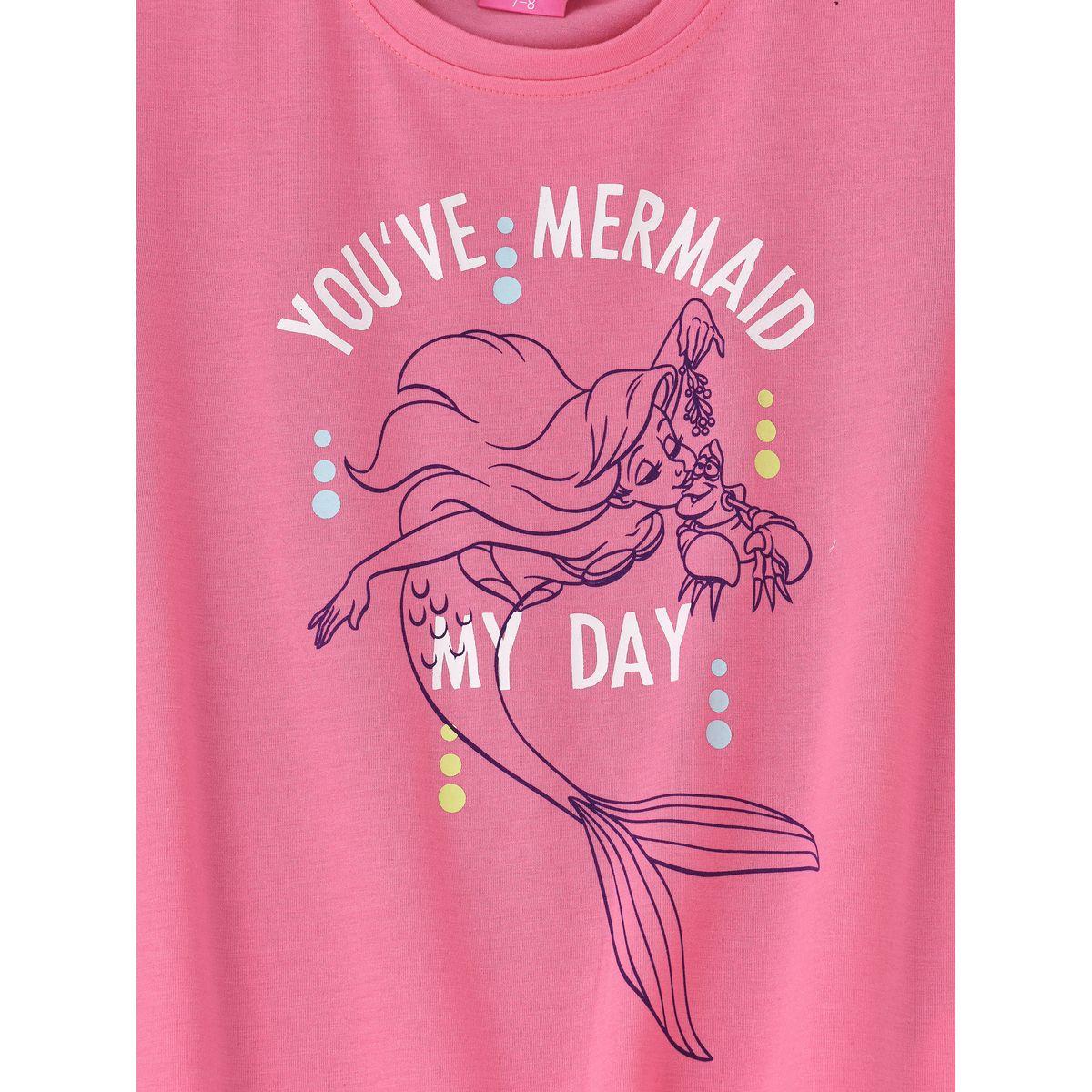 URBAN HAUL X Styli Disney The Little Mermaid Print Junior T-Shirt-girls-clothing-tshirts-image-3