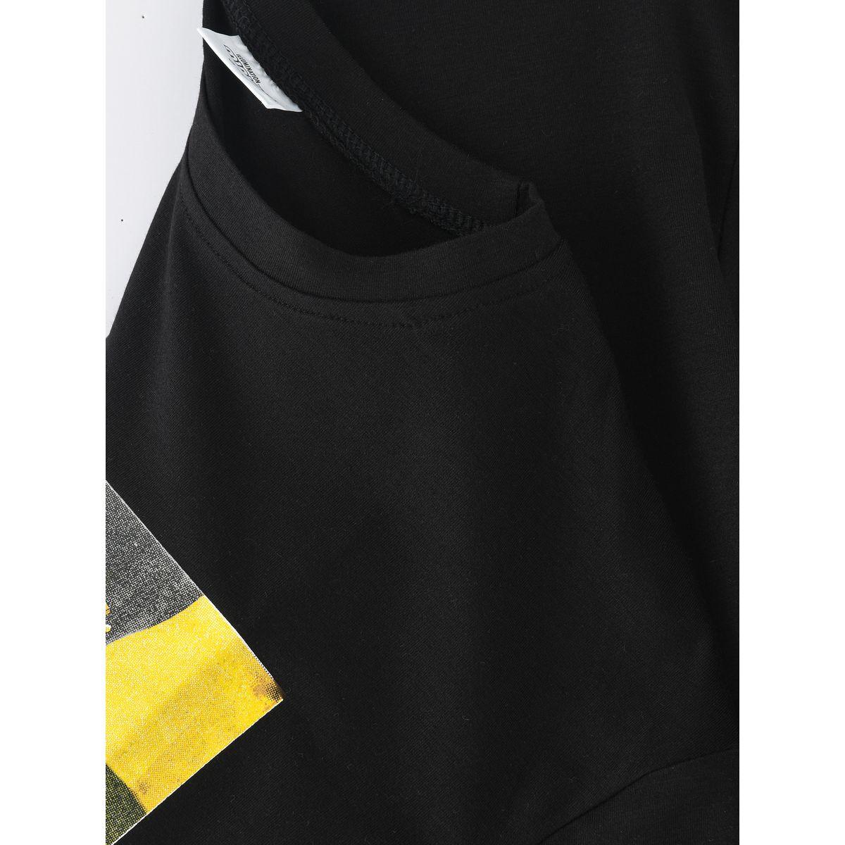 تيشيرت مطبع بطبعة مينيوس أوربان هُول × ستايلي-girls-clothing-tshirts-image-4