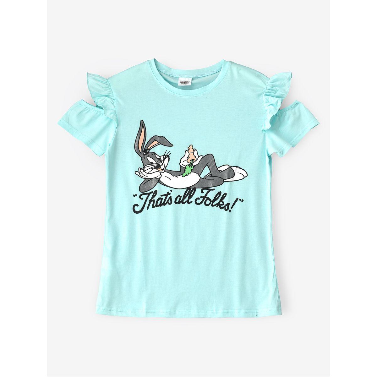 URBAN HAUL X Styli  Warner Bros Bugs Bunny Print Senior Top-girls-clothing-tshirts-image-1