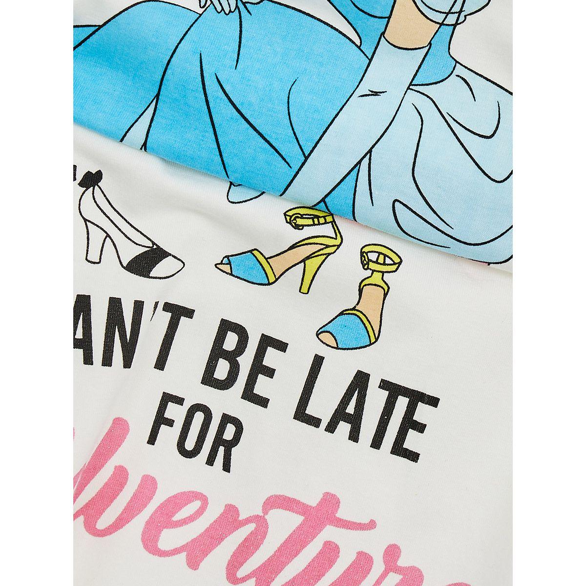 تيشيرت مطبع بطبعة سندريلا أوربان هُول × ستايلي-girls-clothing-tshirts-image-3
