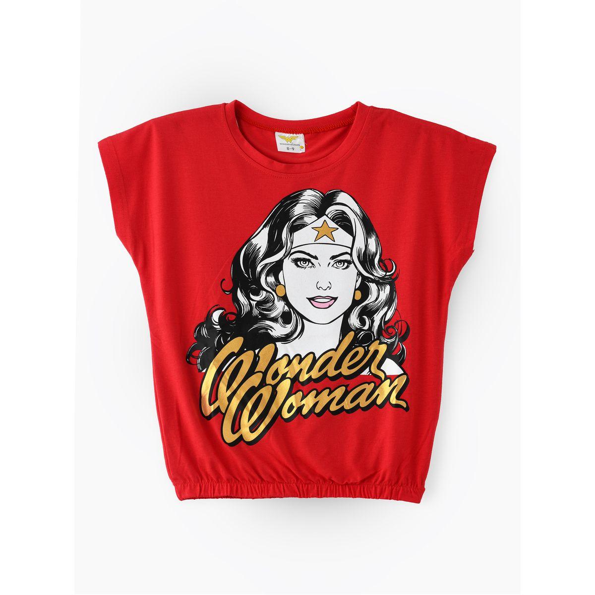 URBAN HAUL X Styli Warner Bros Wonder Woman Print Senior T-Shirt-girls-clothing-tshirts-image-1
