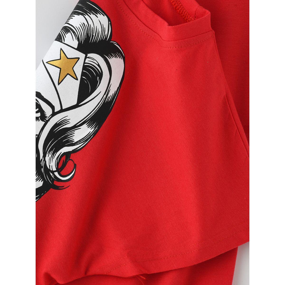 تيشيرت مطبع بطبعة وندر ومن أوربان هُول × ستايلي-girls-clothing-tshirts-image-3